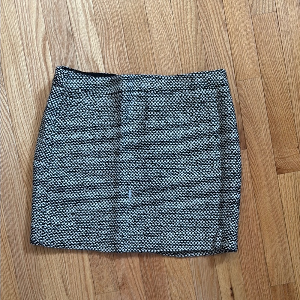 J. Crew Gray and White Mini Pencil Skirt for Cocktail